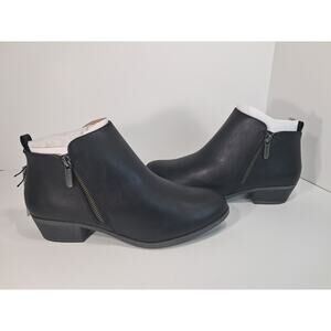 Sonoma Millo womens bootier block heel side zip shoes size 9.5 color black